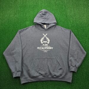 I'm Your Huckleberry Tombstone Hoodie Sweatshirt Mens XL Gray Pullover Cowboy
